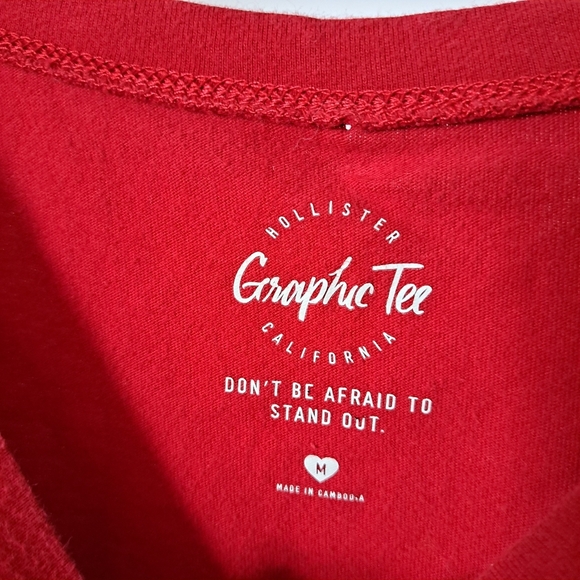 Hollister | red preppy cropped women's t shirt - Picture 8 of 11